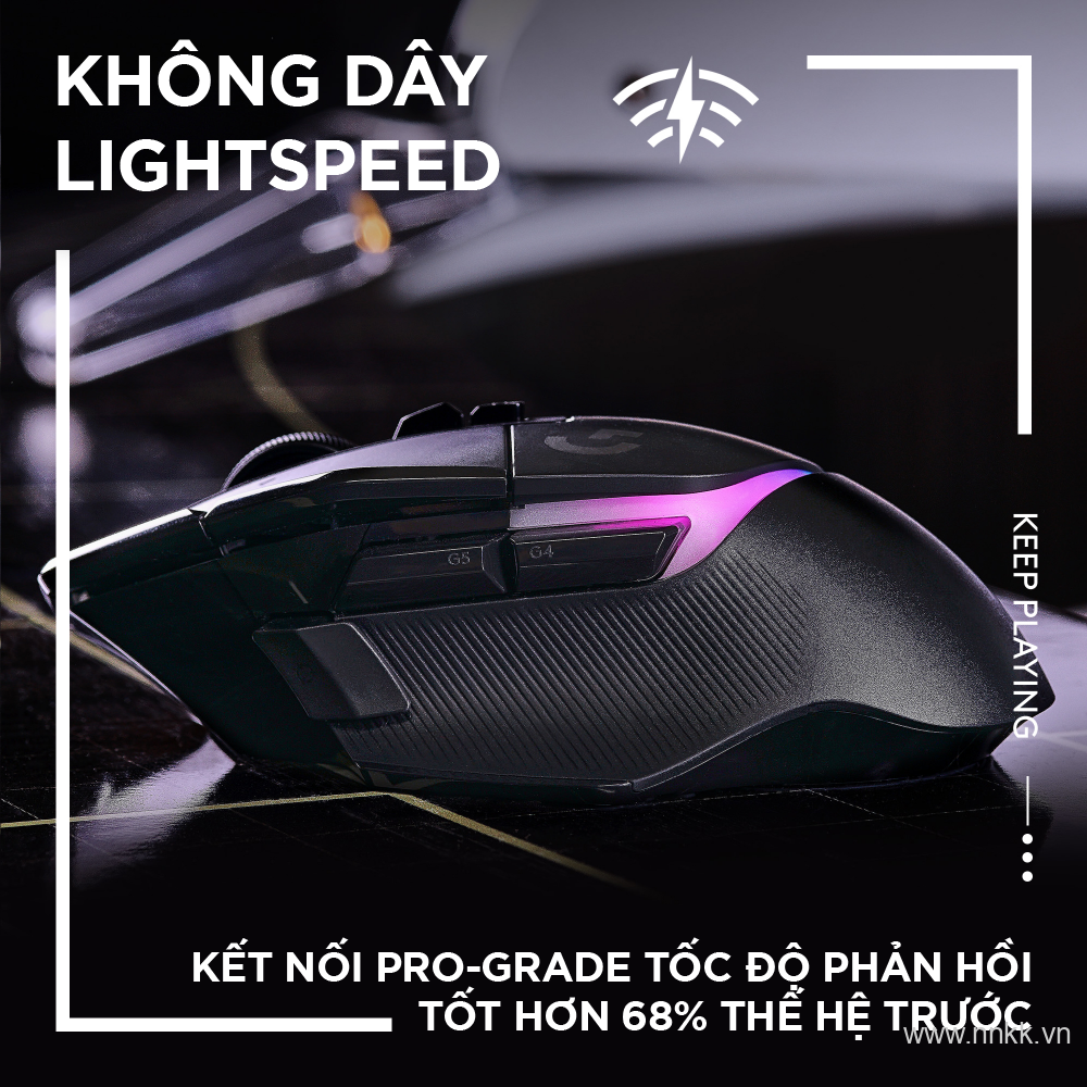  Chuột gaming không dây Logitech G502X Plus, màu đen (910-006164)