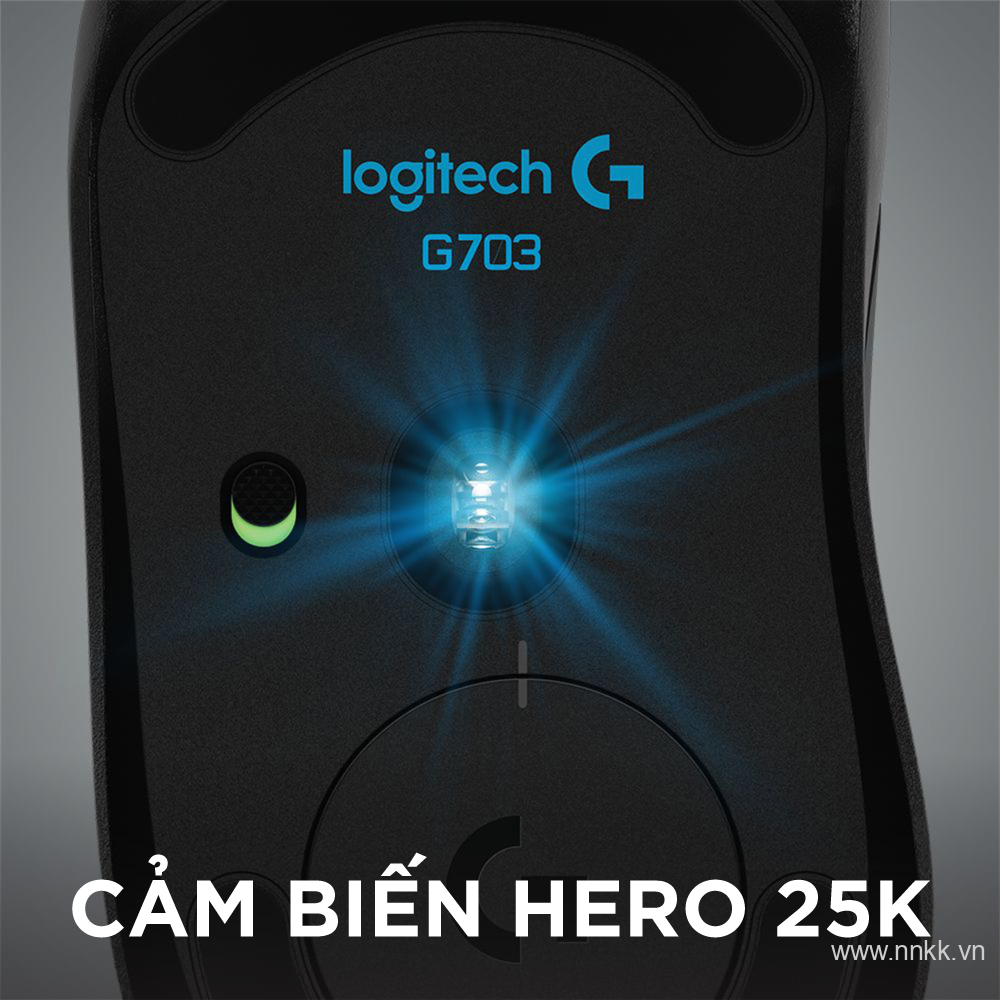 Chuột chơi game Logitech G703 Hero Lightspeed Wireless Gaming (910-005642)