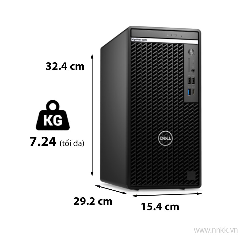 Máy tính để bàn Dell Optiplex 5000 Tower (i5-12500/4GB RAM/256GB SSD/DVDRW/K+M/Ubuntu)