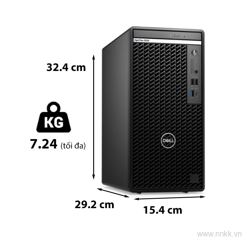 Máy tính để bàn Dell Optiplex 5000 Tower (i5-12500/8GB RAM/256GB SSD/DVDRW/K+M/Ubuntu)