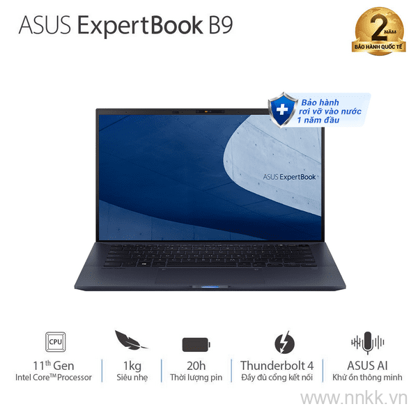 Laptop ASUS ExpertBook B9400CEA-KC0773T( Intel Core i5-1135G7/ RAM 8GB/ 512GB SSD 14 inch FHD/ Win 10SL)