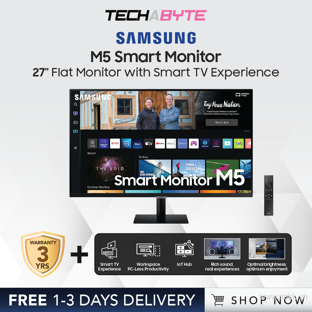 Màn hình Samsung LS27BM500EEXXS 27-inch Smart Monitor (Black)