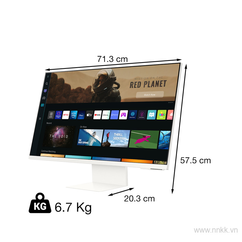 Màn hình thông minh Samsung LS32BM801UEXXV Workspace (31.5 inch/UHD/VA/60Hz/4ms/400 nits/mHDMI+USBC+Wifi+Bluetooth/Loa/Camera/Remote)