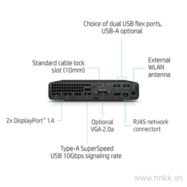 HP EliteDesk 800 G6 Desktop Mini - Intel Core i5 10500,8GB DDR4 - 2666, SSD 256GB