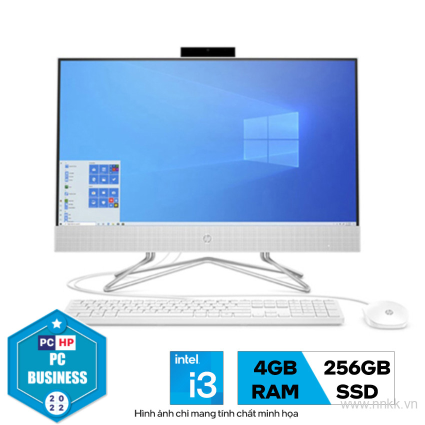 HP AIO 22-dd2005d i3-1215U, Ram 4GD4, 256GSSD, Monitor 21.5FHD Màu trắng_6K7G4PA