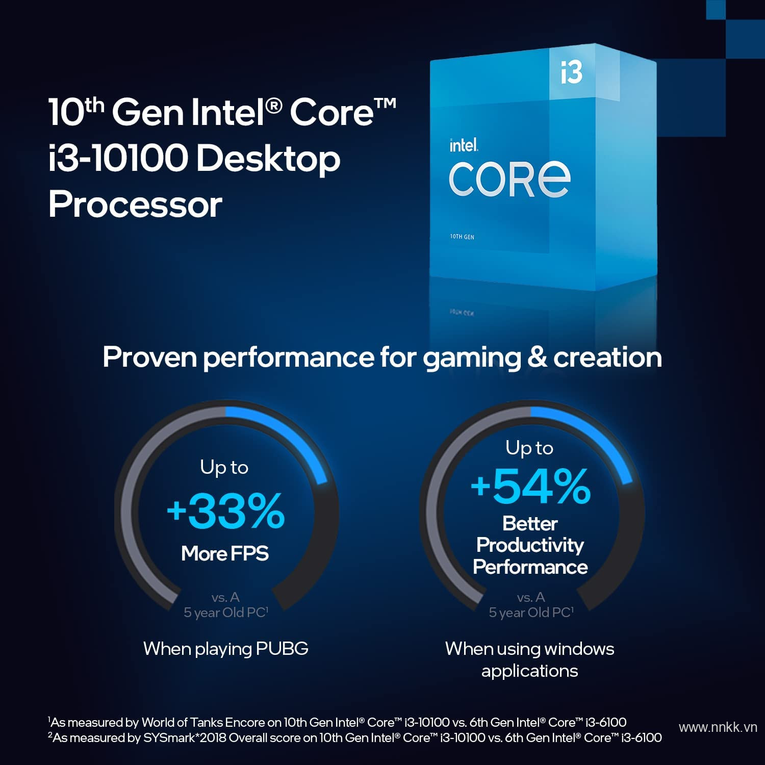 Bộ vi xử lý Intel Core i3-10100 Hàng chính hãng box