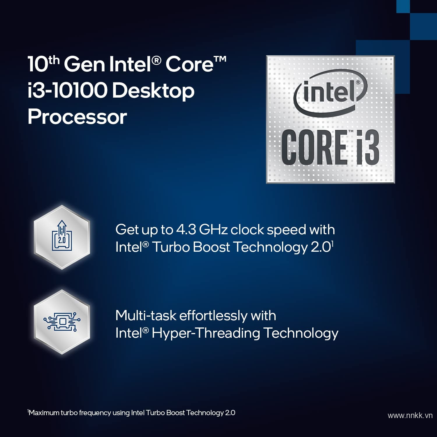 Bộ vi xử lý Intel Core i3-10100 Hàng chính hãng box