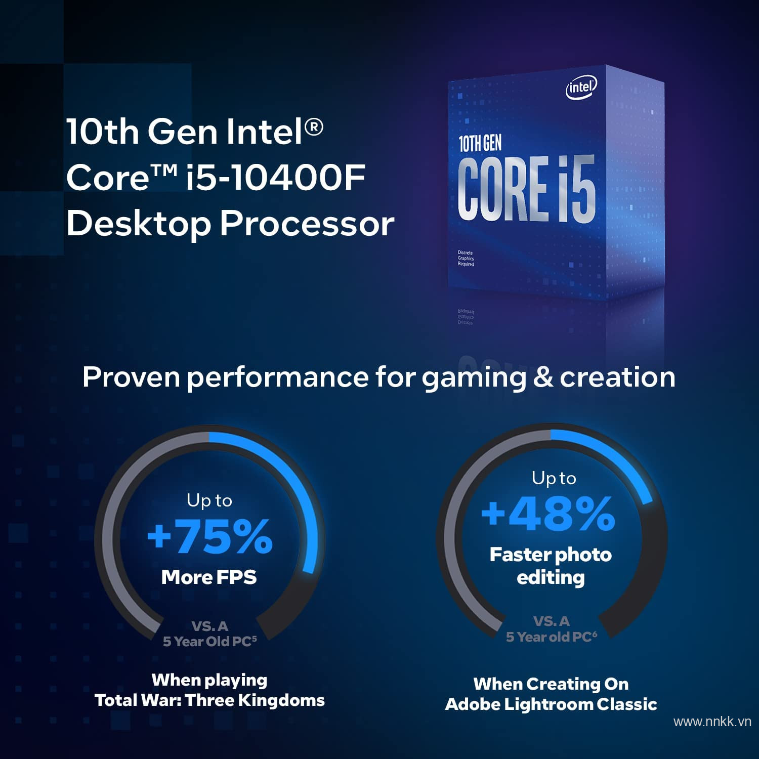 Bộ vi xử lý Intel Core i5-10400F Hàng chính hãng box