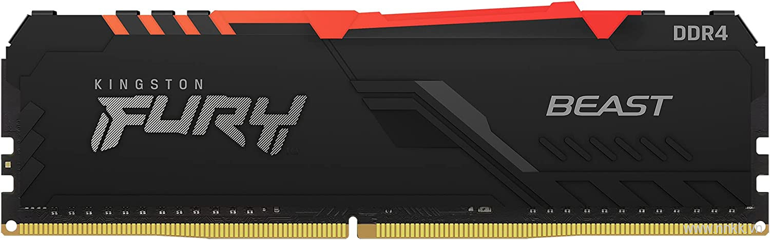 Kingston Fury 16GB 3200MHz DDR4 CL16 DIMM 1Gx8 FURY Beast RGB