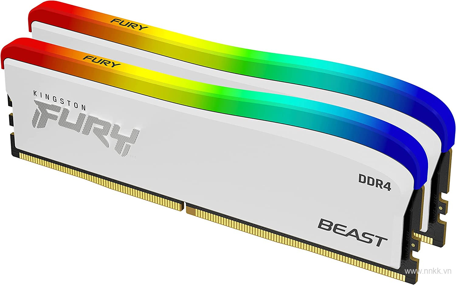 Kingston 16GB 3200MT/s DDR4 CL16 DIMM (Kit of 2) FURY Beast White RGB SE