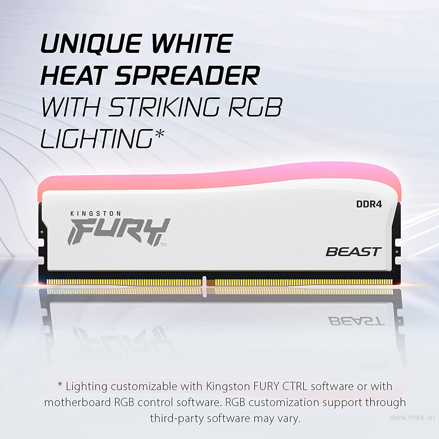Kingston 16GB 3600MT/s DDR4 CL17 DIMM (Kit of 2) FURY Beast White RGB SE