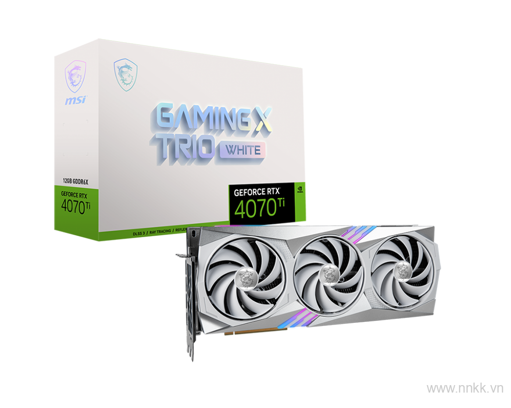 VGA MSI RTX 4070 Ti GAMING X TRIO WHITE 12G