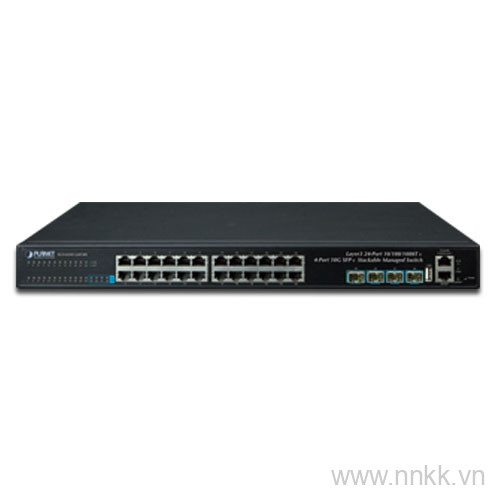 Switch 24 Cổng PLANET SGS-6341-24T4X, Layer 3 