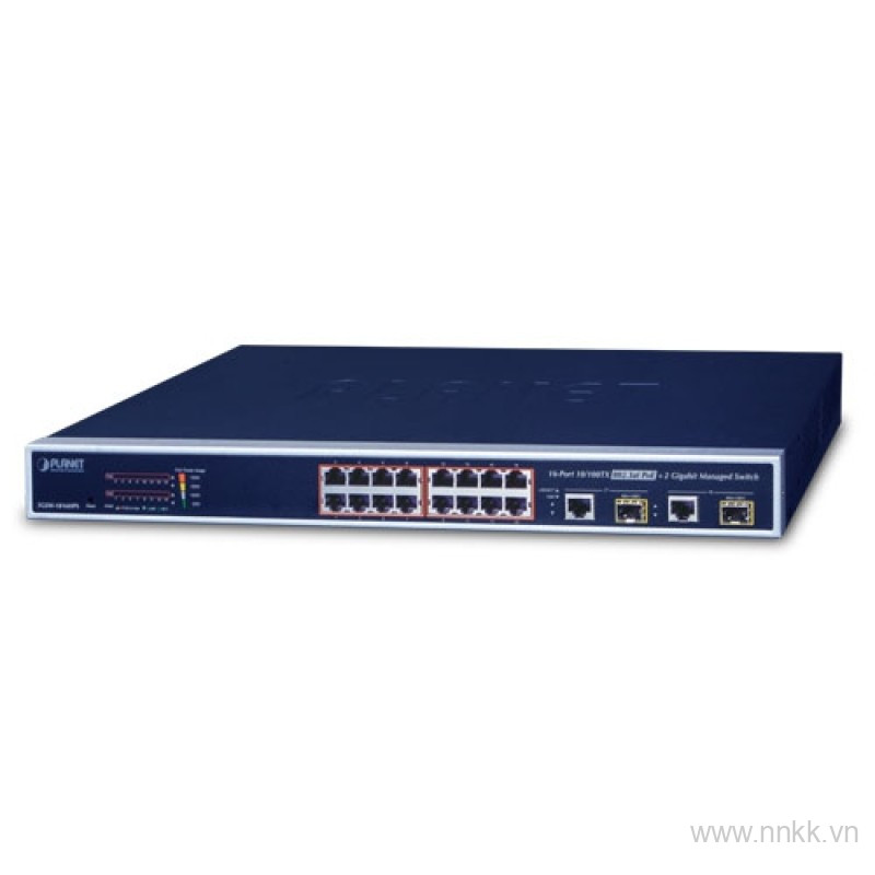Managed Switch 16 cổng PoE PLANET FGSW-1816HPS