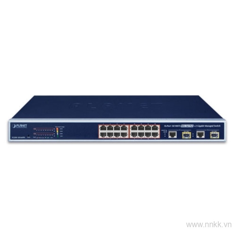 Managed Switch 16 cổng PoE PLANET FGSW-1816HPS