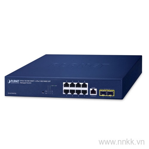 Switch 8 port Gigabit PLANET GS-4210-8T2S, 2 SFP Uplink