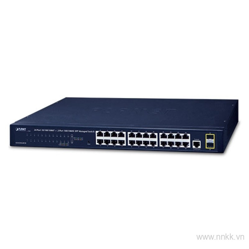 Switch 24 cổng Gigabit PLANET GS-4210-24T2S, 2 SFP Uplink
