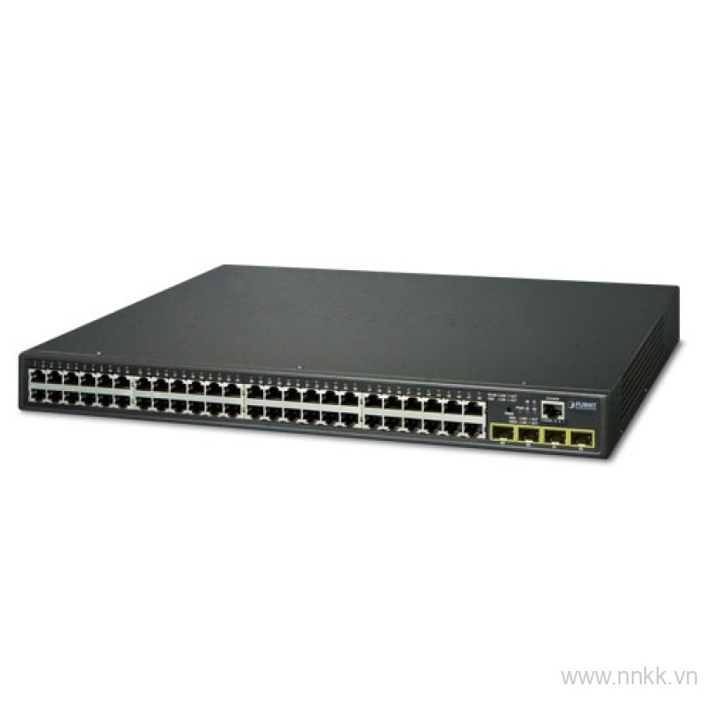 Switch 48 cổng Gigabit PLANET GS-4210-48T4S, 4 SFP Uplink