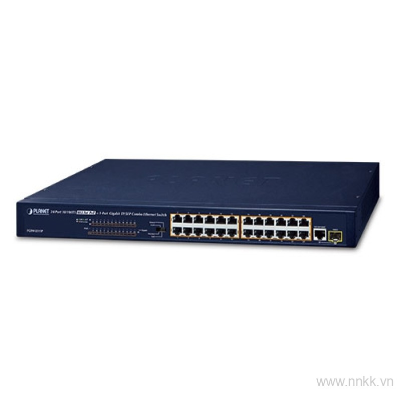 Switch PoE Planet FGSW-2511P, 24-Port 10-100BASE + 1-Port G Combo