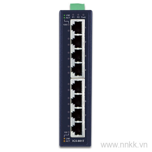 Switch công nghiệp Planet IGS-801T, 8 cổng Gigabit