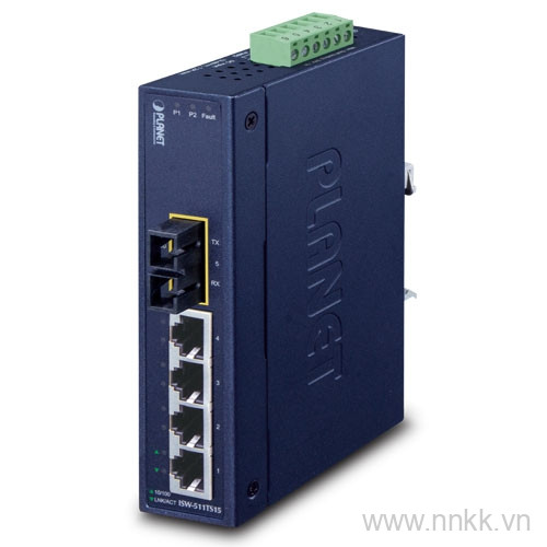 Switch công nghiệp Planet ISW-511T, 4×10/100M+1xFX 