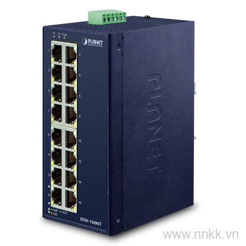 Switch công nghiệp Planet ISW-1600T, 16 Cổng