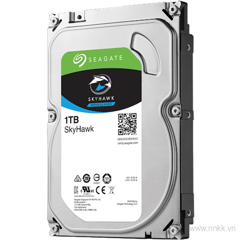 Ổ cứng HDD 3.5" Camera SEAGATE Skyhawk 1TB SATA 5900RPM 64MB - ST1000VX005