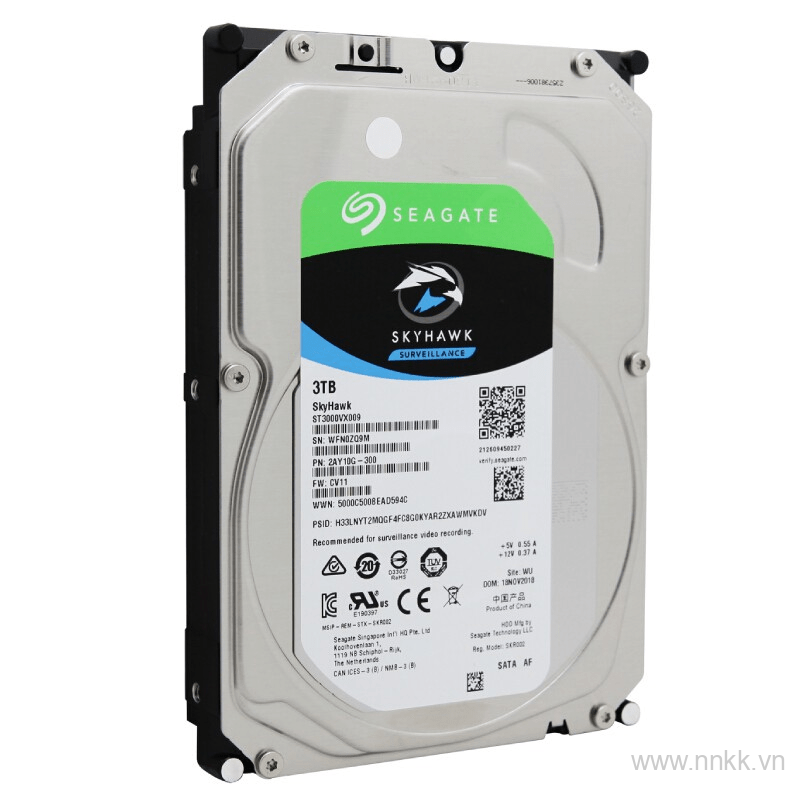 Ổ cứng HDD 3.5" Camera SEAGATE SkyHawk 3TB SATA 5400RPM_ST3000VX015