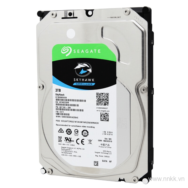 Ổ cứng HDD 3.5" Camera SEAGATE SkyHawk 3TB SATA 5400RPM_ST3000VX015