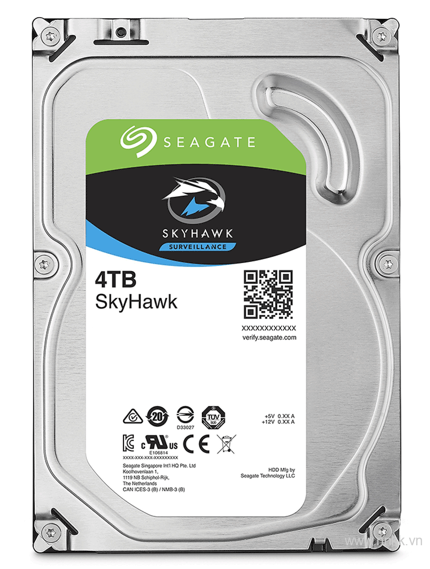 Ổ cứng HDD 3.5" Camera SEAGATE SkyHawk 4TB SATA 5400RPM 256MB - ST4000VX016