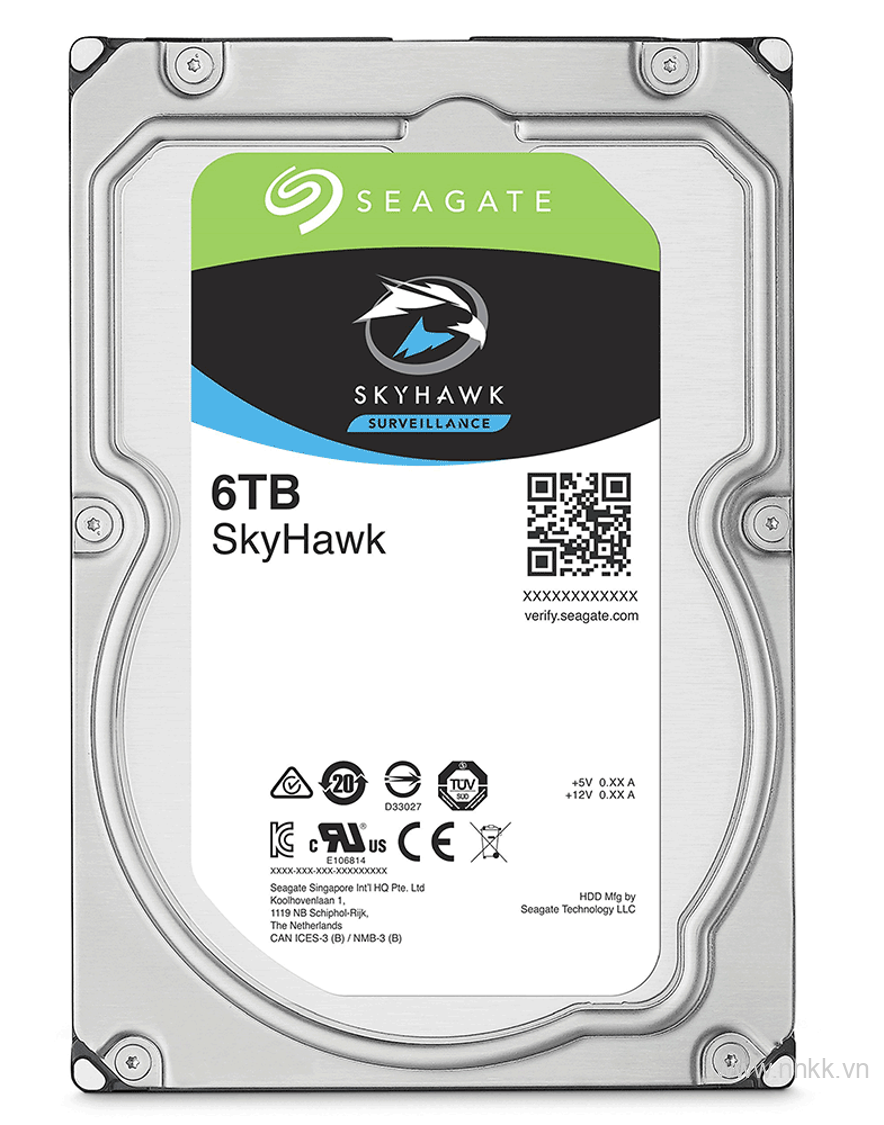 Ổ cứng HDD 3.5" Camera SEAGATE SkyHawk 6TB SATA 5400RPM 256MB - ST6000VX001