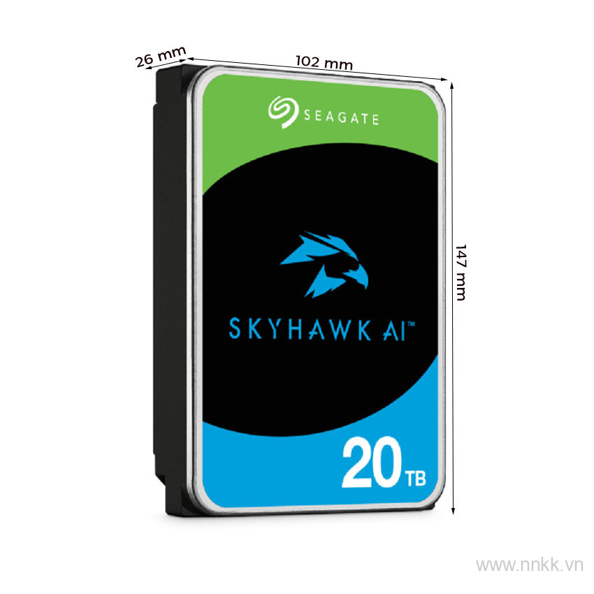 Ổ cứng HDD Seagate SkyHawk AI 20TB 3.5 inch, 7200RPM, SATA3, 256MB Cache