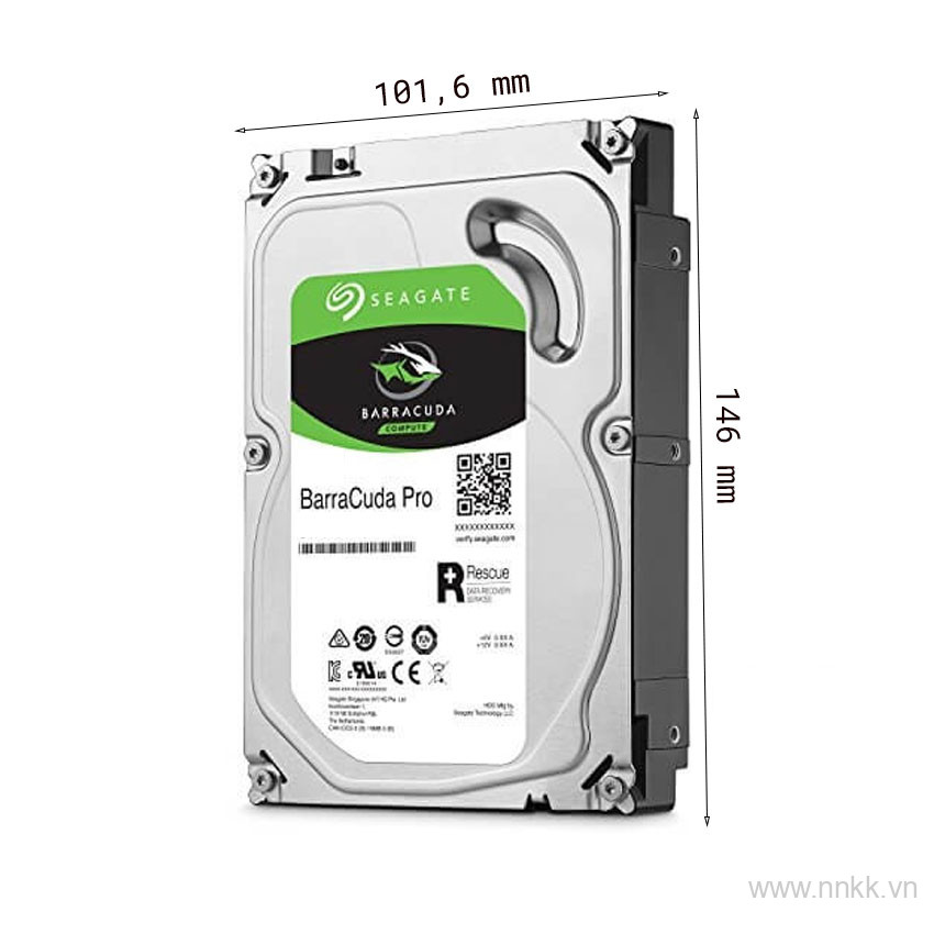 Ổ cứng HDD 3.5" PC SEAGATE BarraCuda 1TB SATA 7200RPM 64MB 