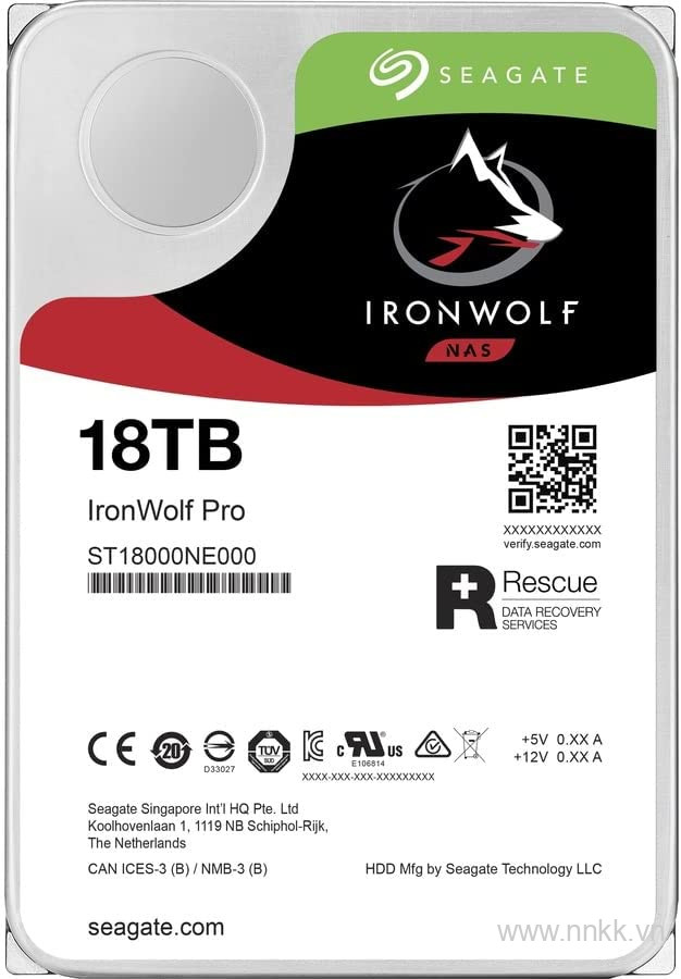 Ổ cứng 3.5 inch 18TB SEAGATE IronWolf Pro ST18000NE000