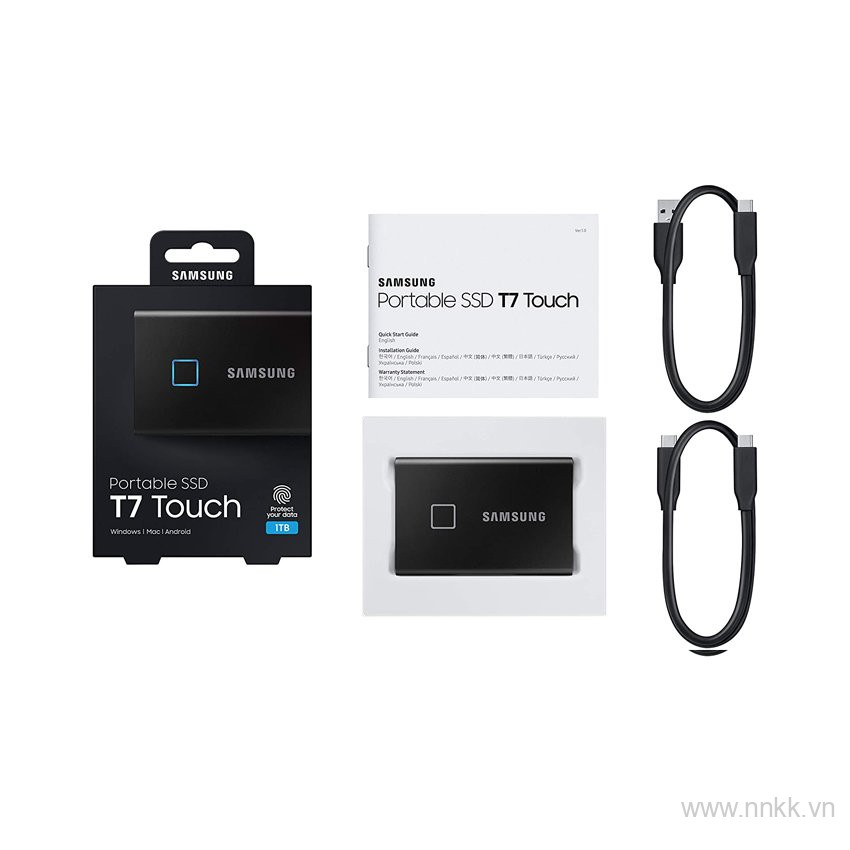 Ổ cứng di động SSD SamSung T7 Touch  1TB, bảo mật vân tay 