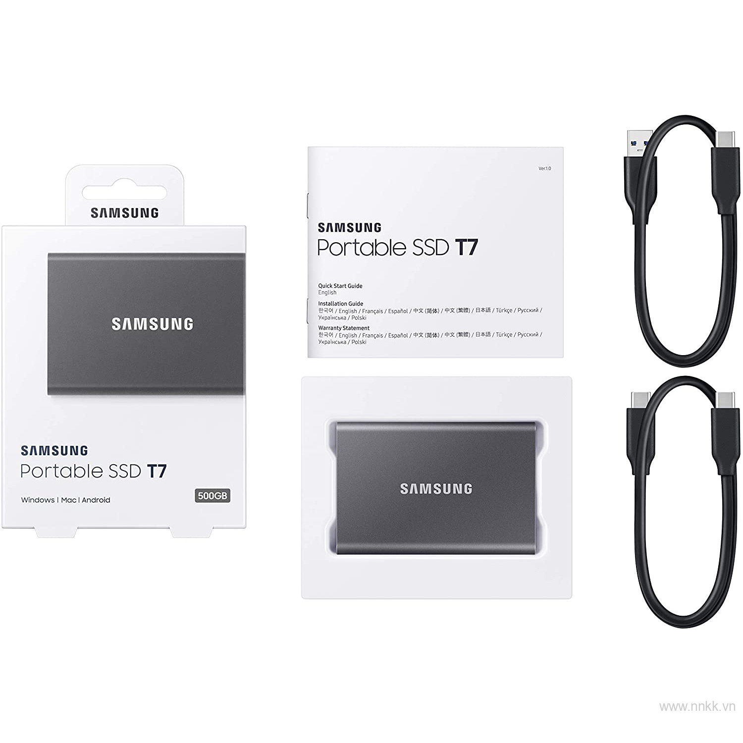 Ổ cứng di động SSD SamSung T7  500GB  màu đen