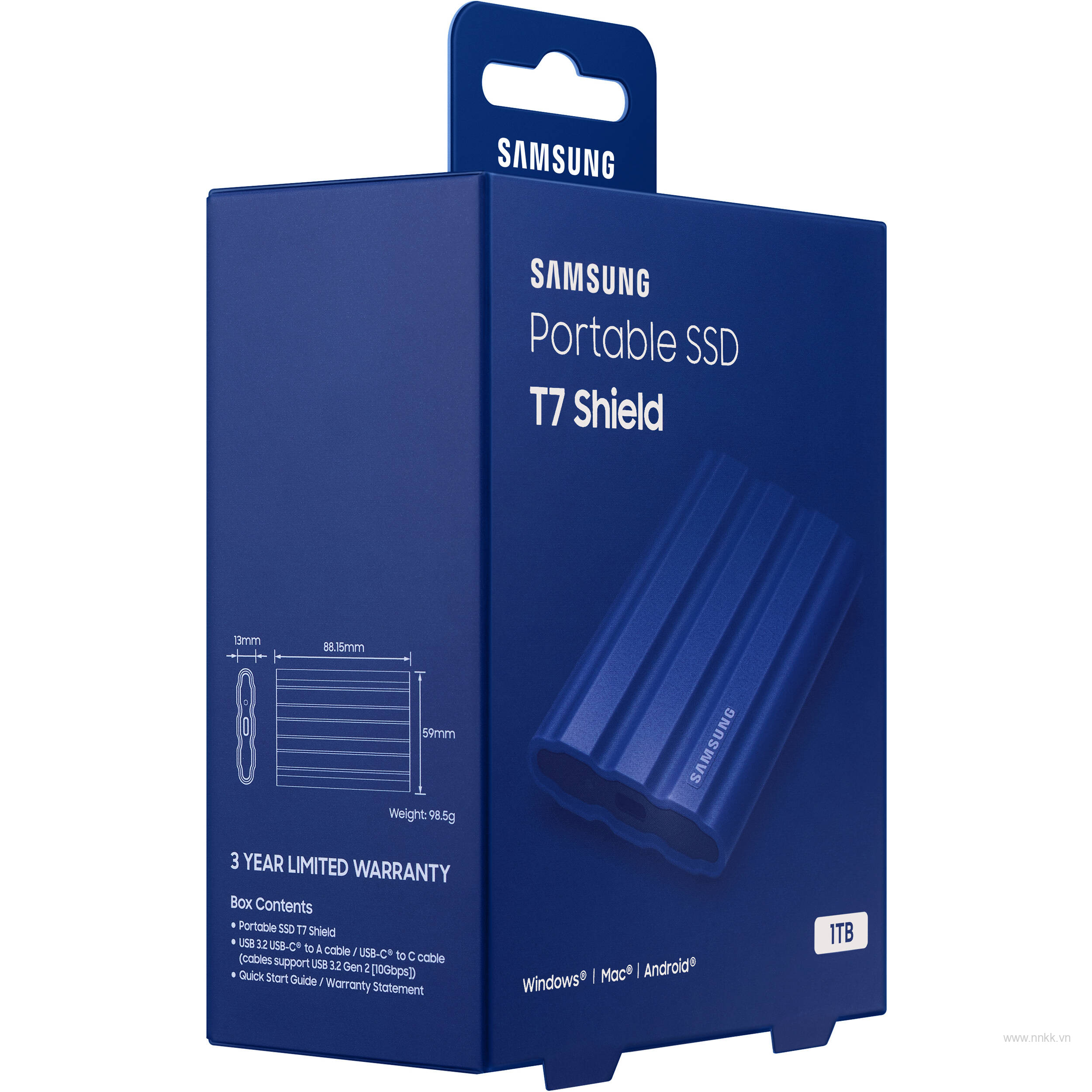 Ổ cứng di động SSD SamSung T7 Shield  1TB, Màu đen