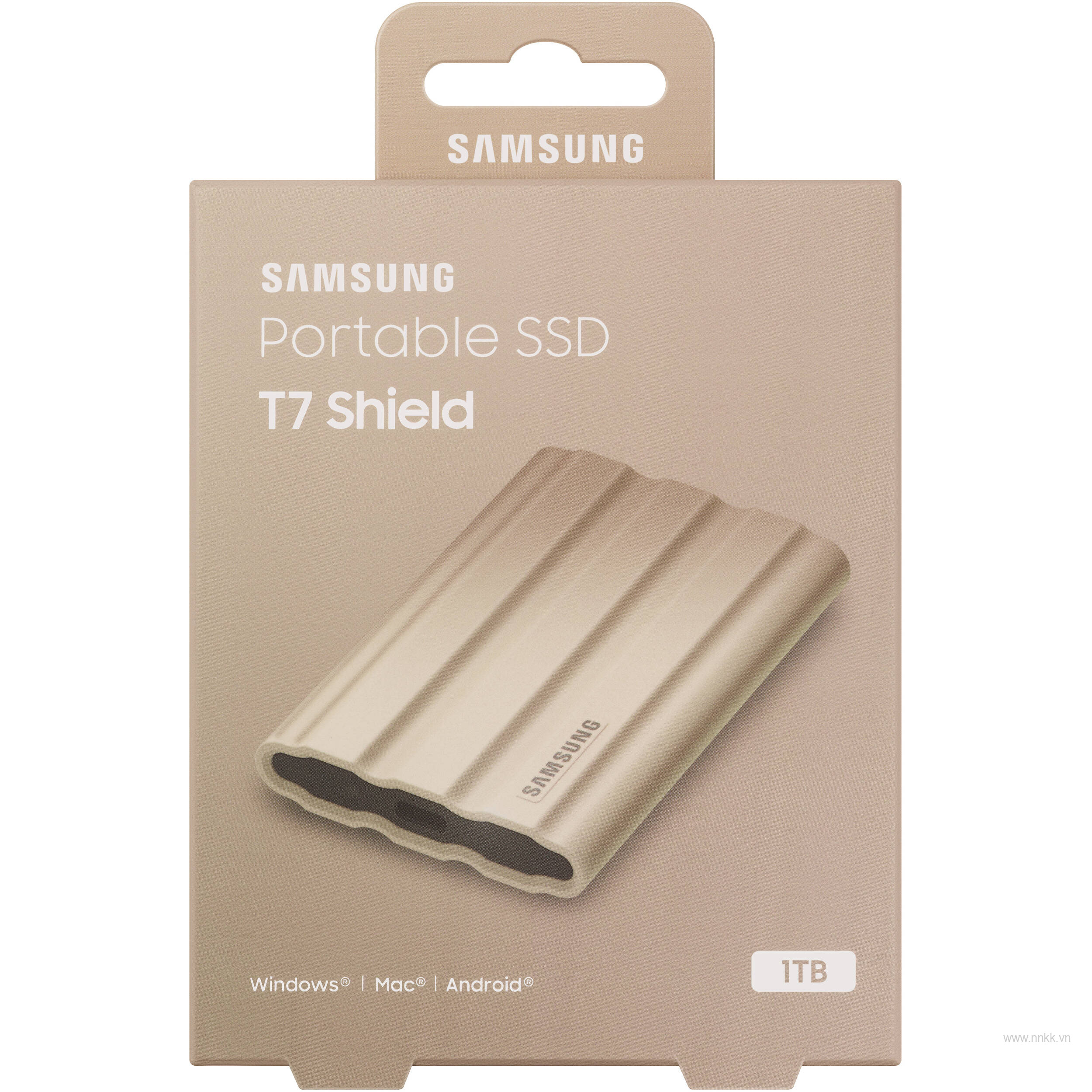 Ổ cứng di động SSD SamSung T7 Shield  1TB, Màu xám Beige 