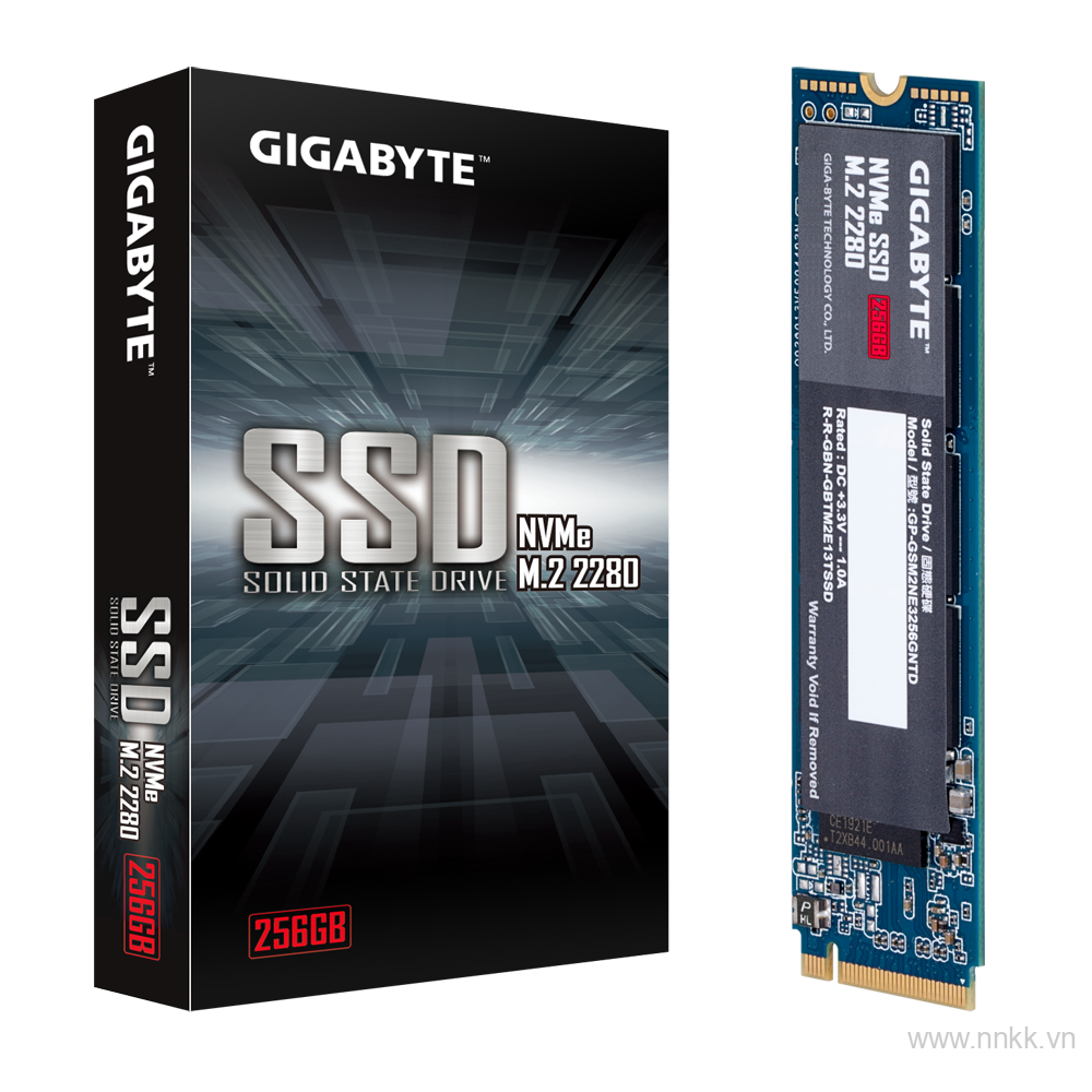 Ổ cứng ssd 256 GB Gigabyte PCI-Express 3.0 x4, NVMe 1.3