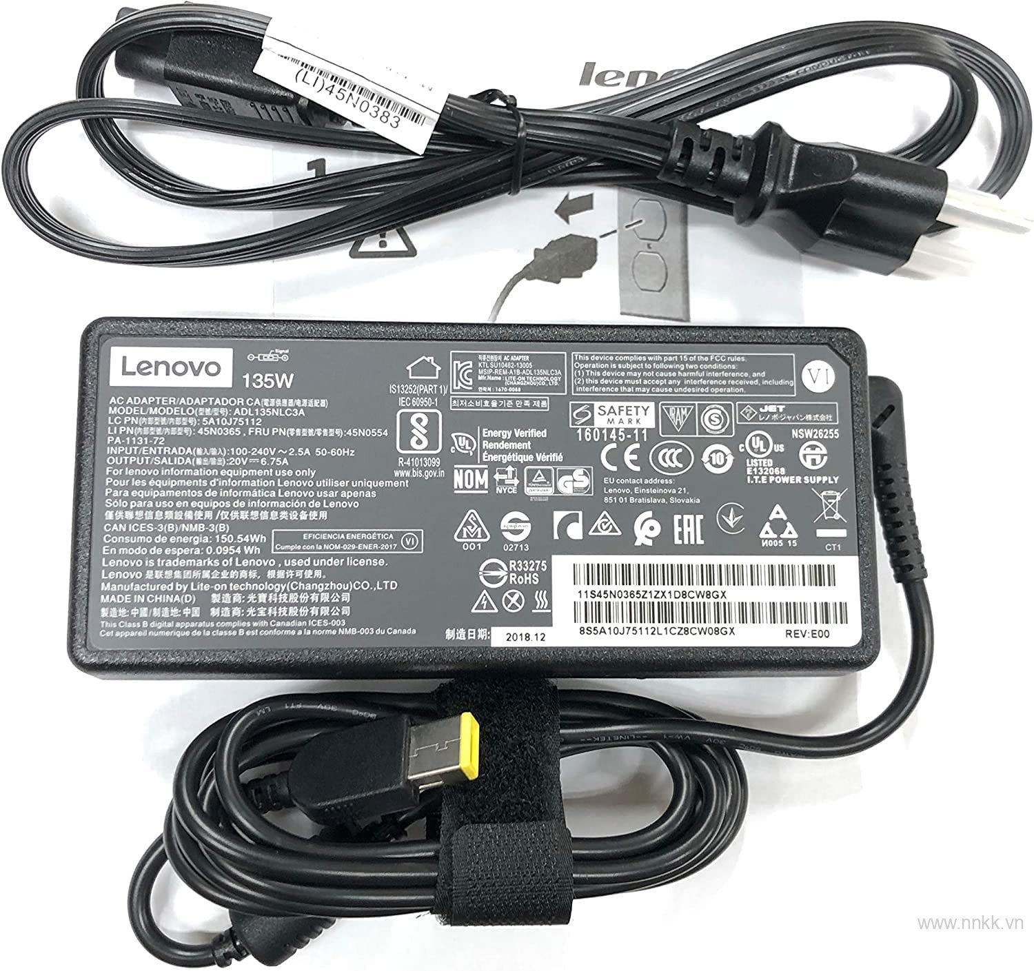 Bộ sạc Lenovo ThinkPad 20V 6.7A 135W Slim Tip AC Adapter