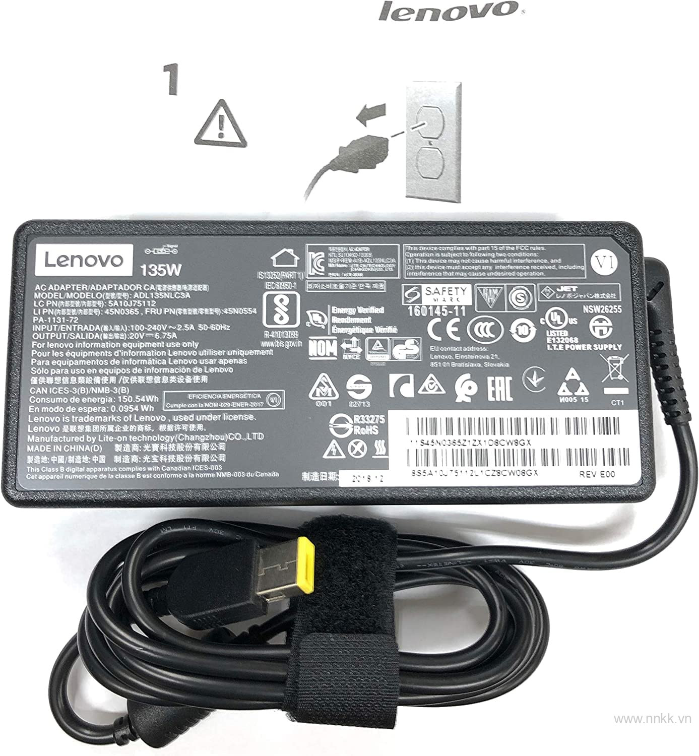 Bộ sạc Lenovo ThinkPad 20V 6.7A 135W Slim Tip AC Adapter