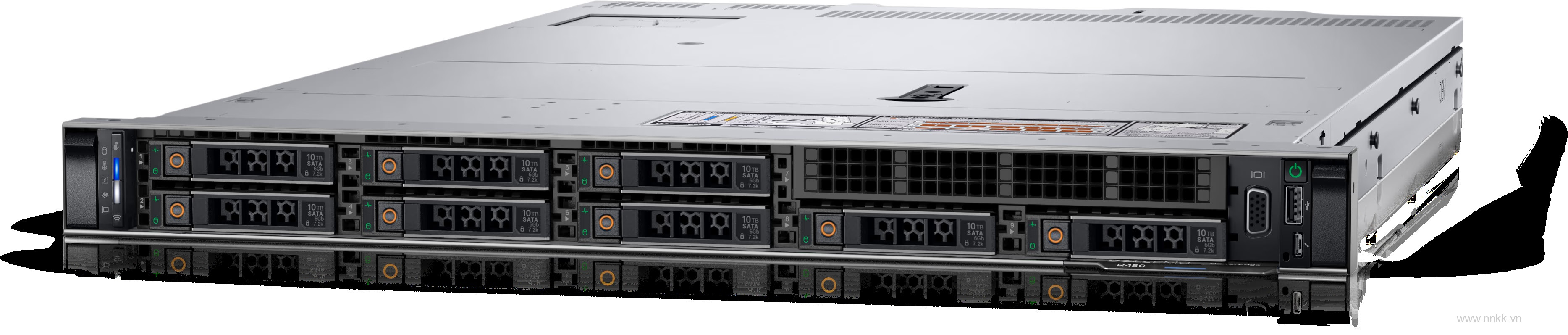 Máy chủ Dell PowerEdge R450 Xeon Silver 4310,Ram 16GB,HDD 2TB 7.2K