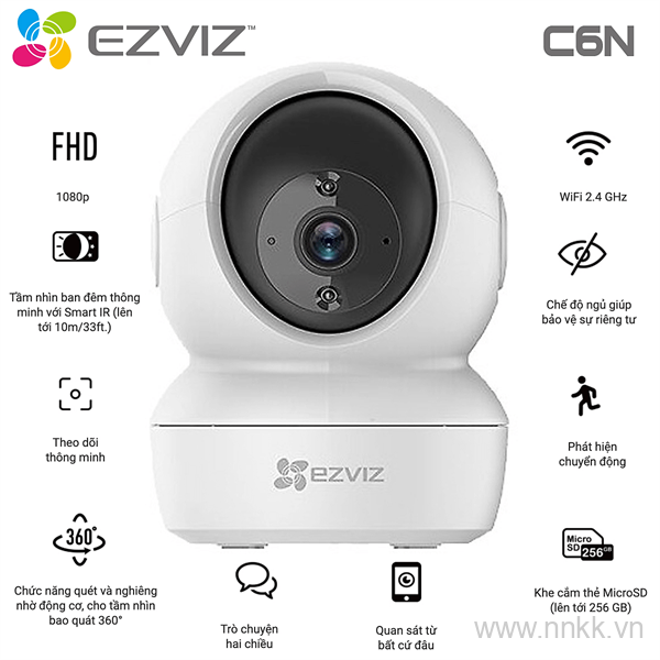 Camera IP hồng ngoại Wifi Ezviz C6N 1080p 2MP