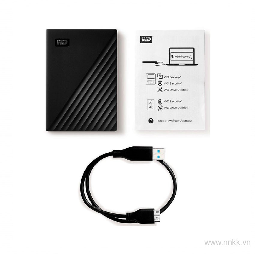 Ổ cứng di động WD My Passport 2TB, màu đen