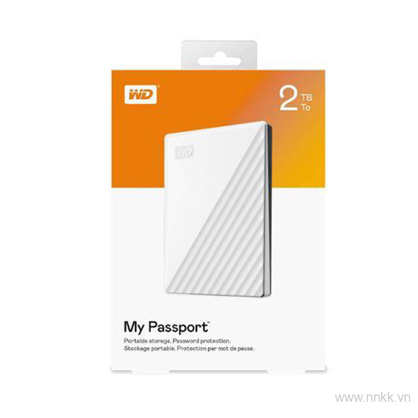 Ổ cứng di động WD My Passport 2TB, màu trắng