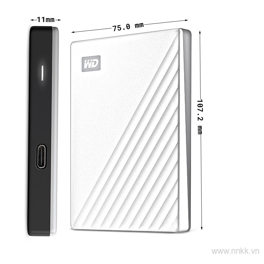 Ổ cứng di động WD My Passport 2TB, màu trắng