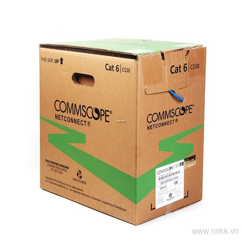 Cáp mạng COMMSCOPE UTP, Cat.6, 4 đôi, CM, 24 AWG, 1427071-6  màu xanh