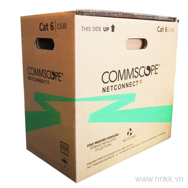Cáp mạng COMMSCOPE UTP, Cat.6, 4 đôi, CM, 24 AWG, 1427071-6  màu xanh