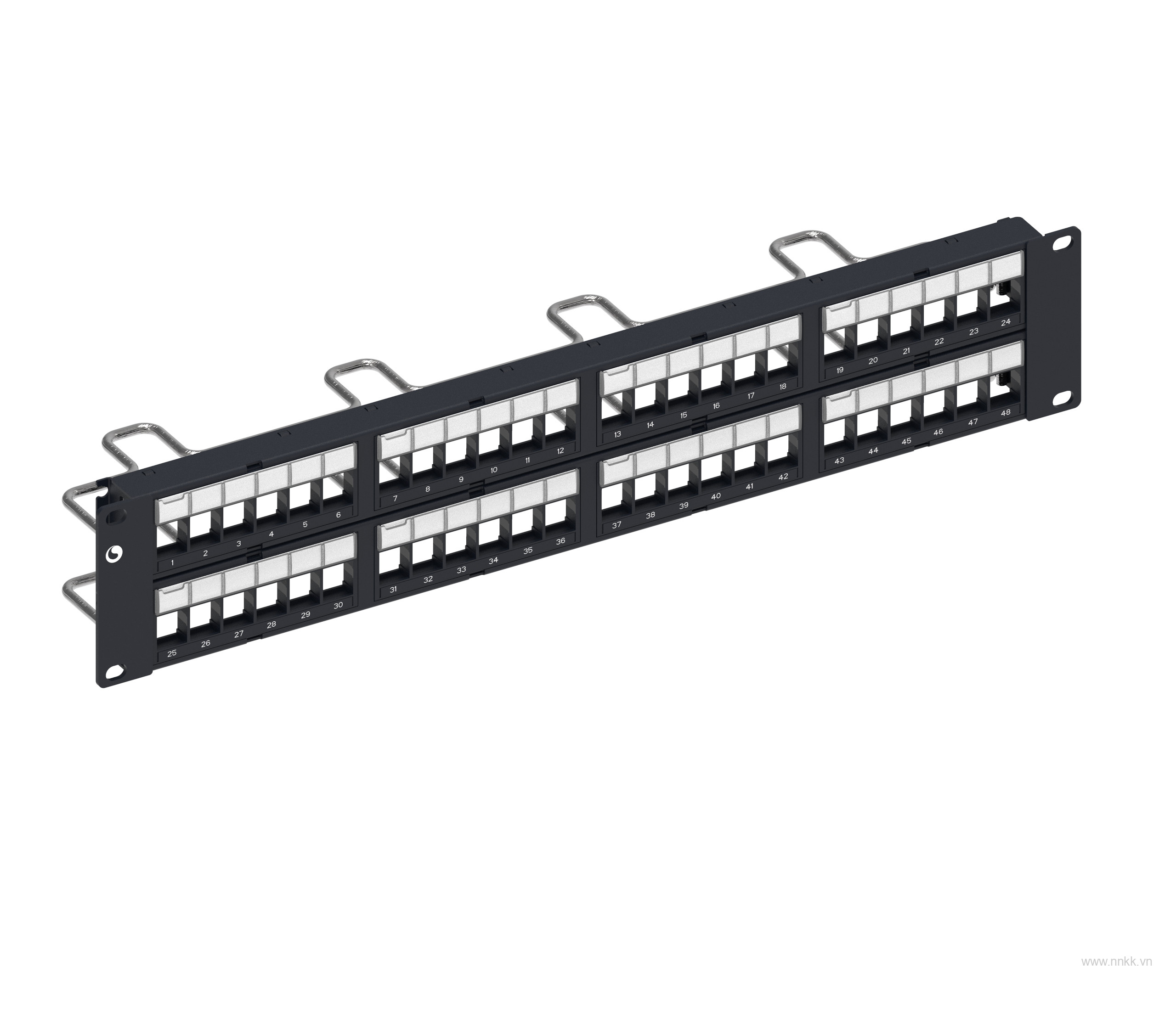 Thanh patch Panel 48 cổng COMMSCOPE UTP, SL, DDM, 2U, rỗng, thẳng 