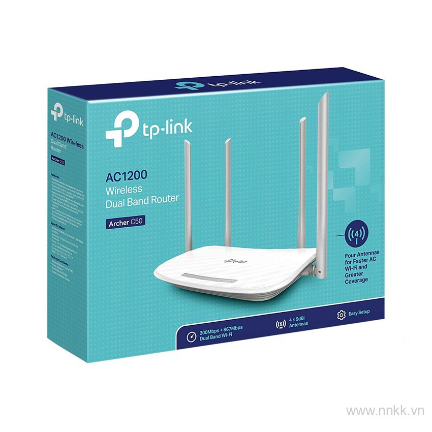 Bộ phát wifi TP-Link  Archer C50 Wireless AC1200Mbps